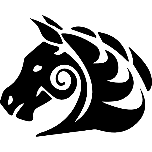 Horse tattoo variant facing the left